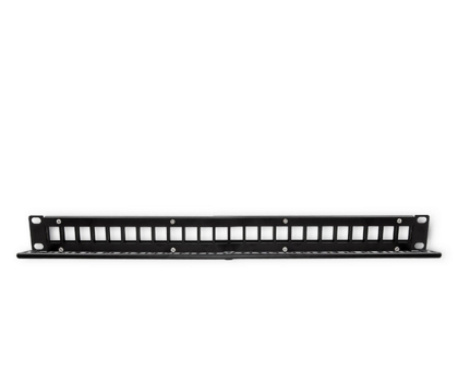 Akcesorium do szafy RACK Qoltec Patch panel RACK  24 porty  UTP blank  czarny